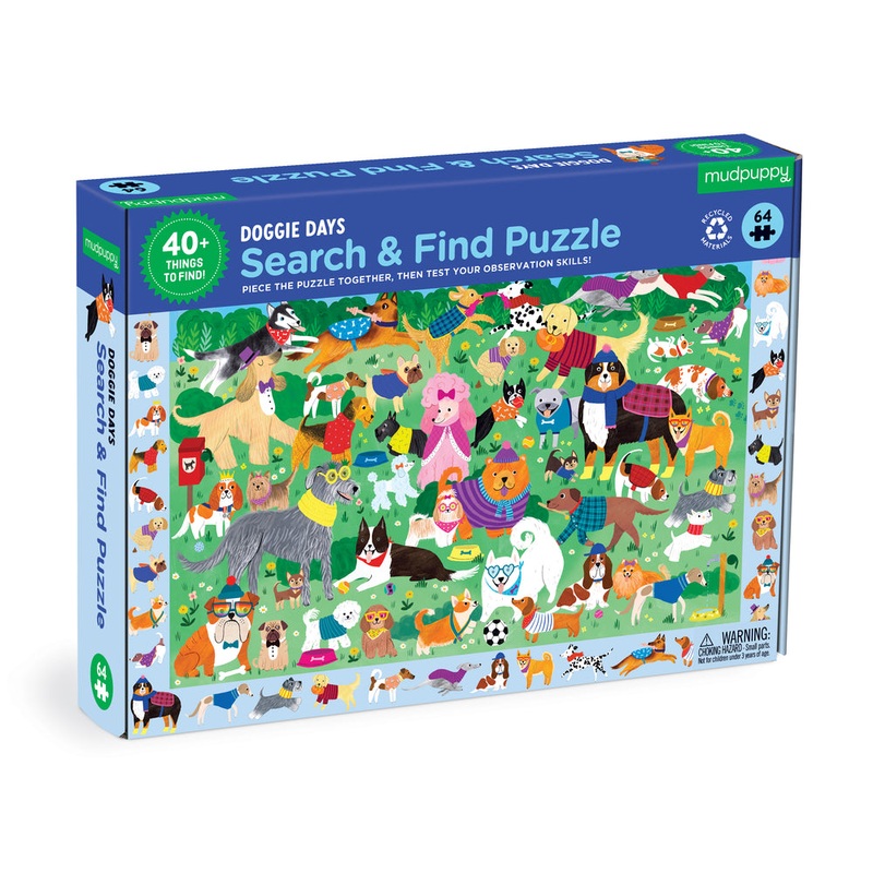 Mudpuppy Search and Find Puzzle 64 Piece – Doggie Days
