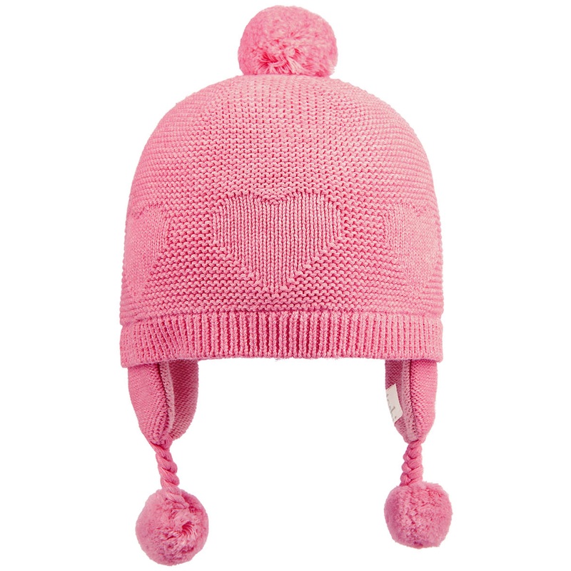 Organic Earmuff Heart Fuschia