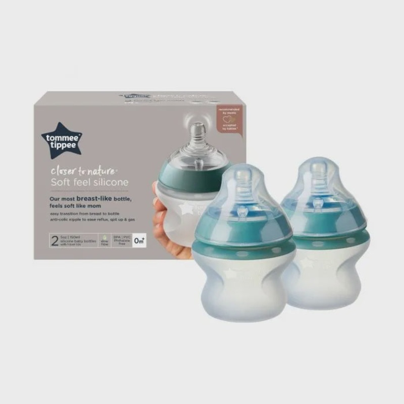 Tommee Tippee Closer to Nature Silicone Baby Bottle 2pk – 150ml