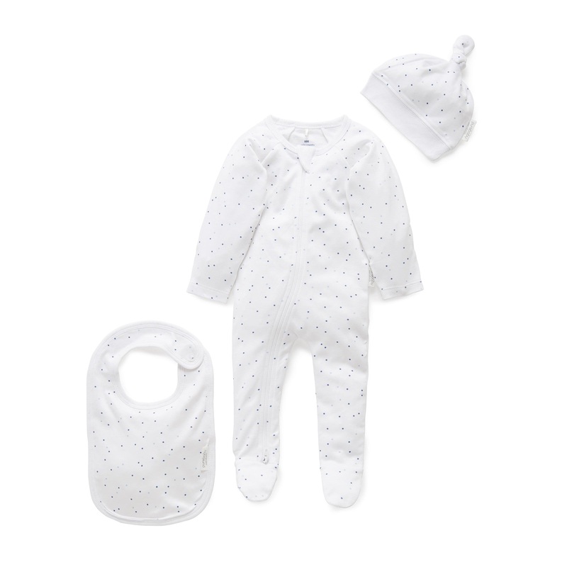 3 Piece Set – Pale Blue Spot