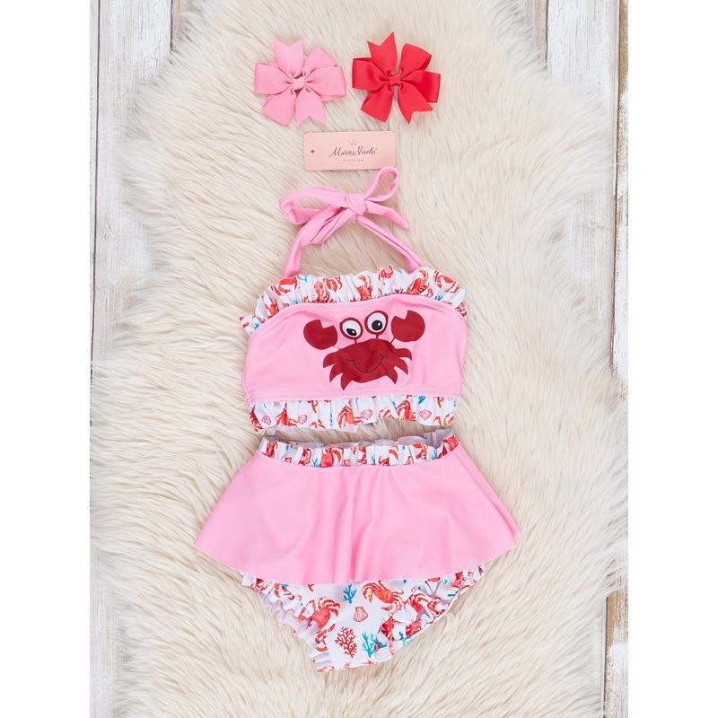 Pink Crab Coral Reef 2-Piece Swimsuit