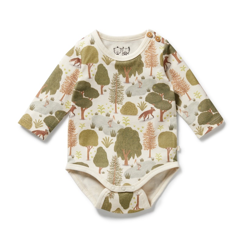 Wilson & Frenchy | Long Sleeve Bodysuit, Little Trees