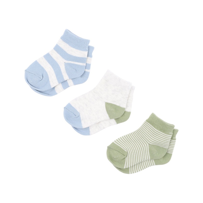 3 PK SOCKS – BLUES & GREENS