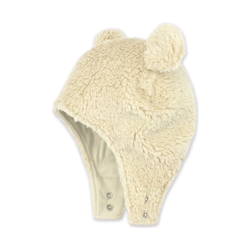 Zutano Furry Bear Hat- Oat