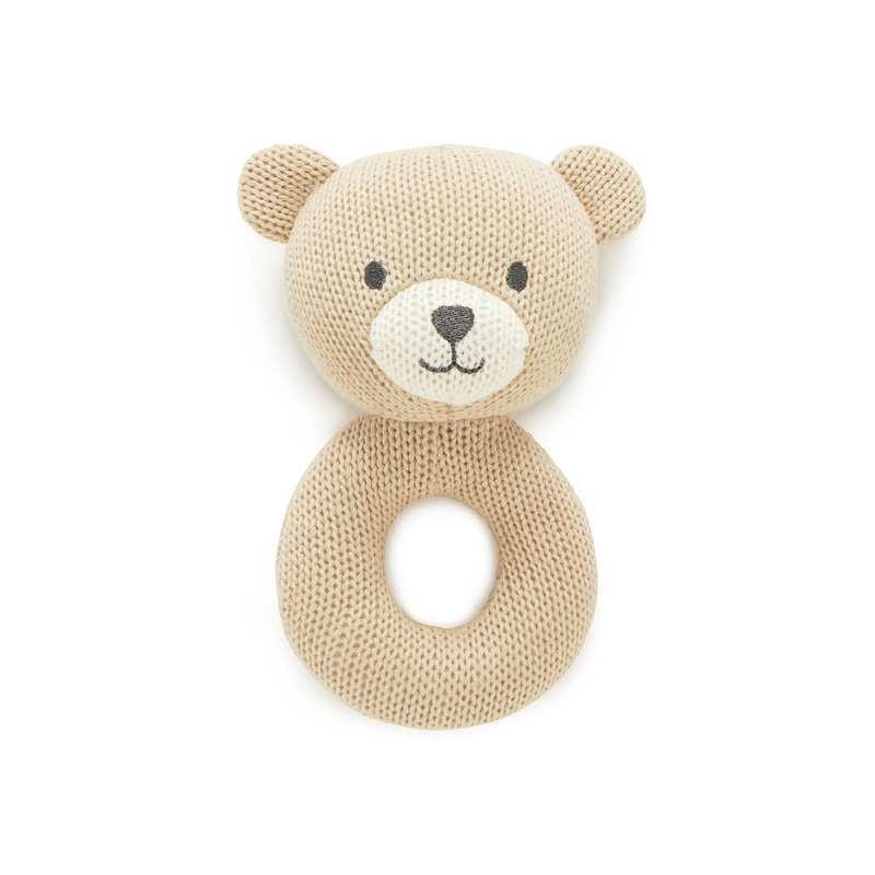 KNITTED BEAR RATTLE