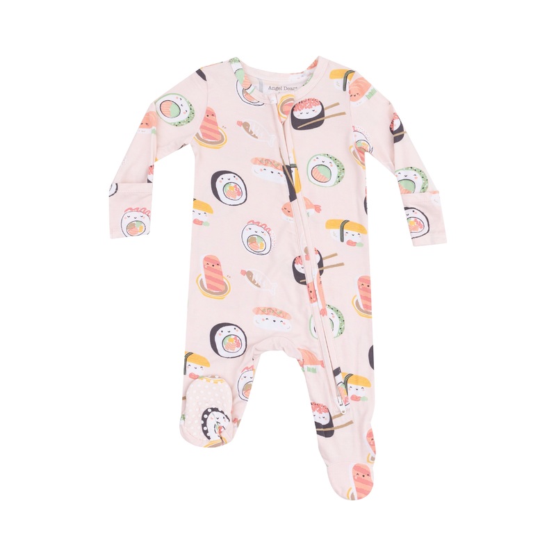 Sushi Pink 2 Way Zipper Footie