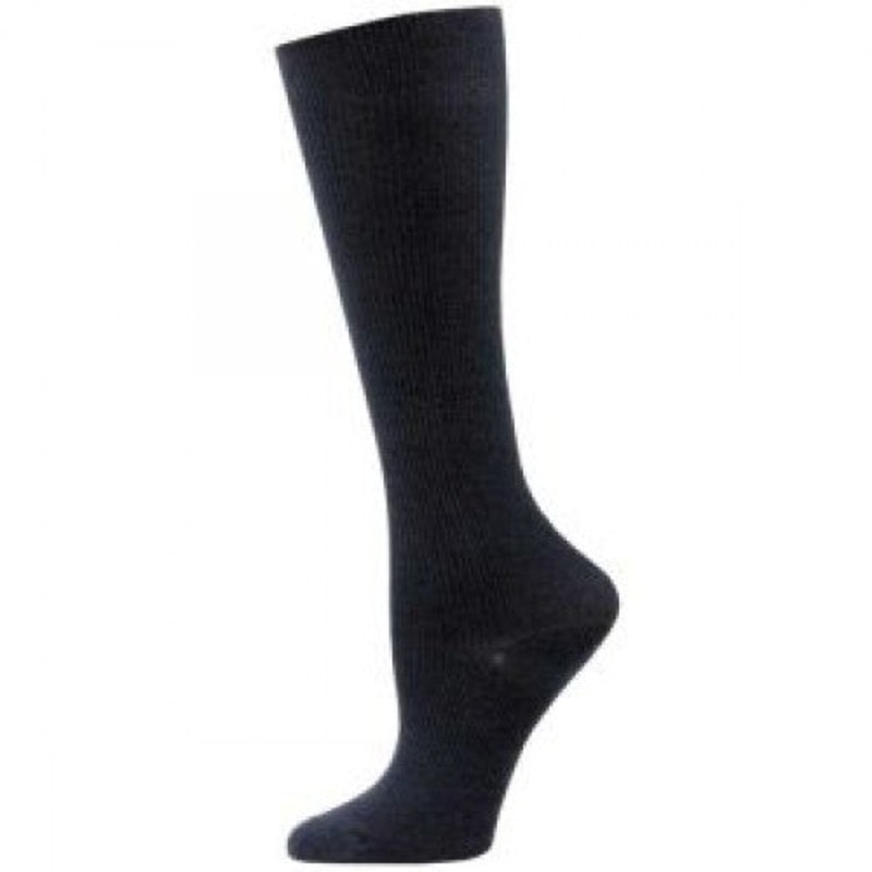Women’s Solid Black Compression Sock 01651
