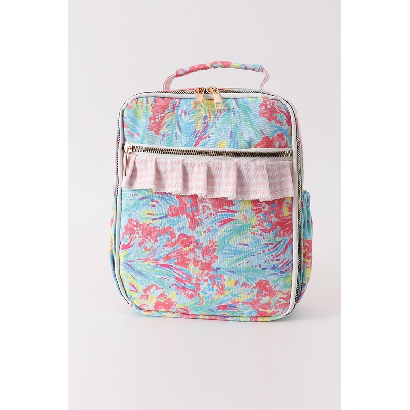 Green floral ruffle lunch bag GJ19993713