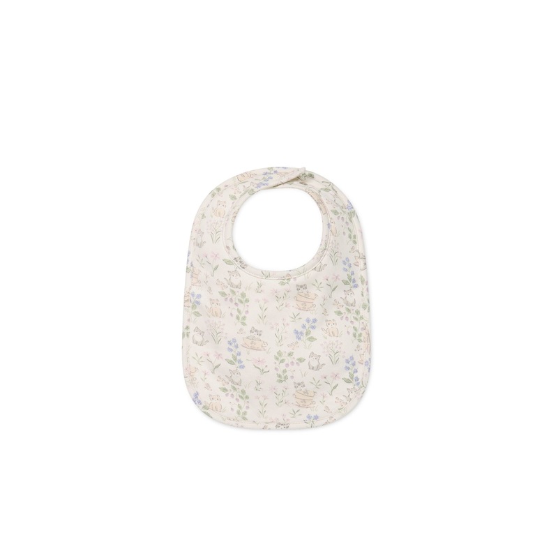 Jamie Kay Organic Cotton Bib Moons Garden Lavender