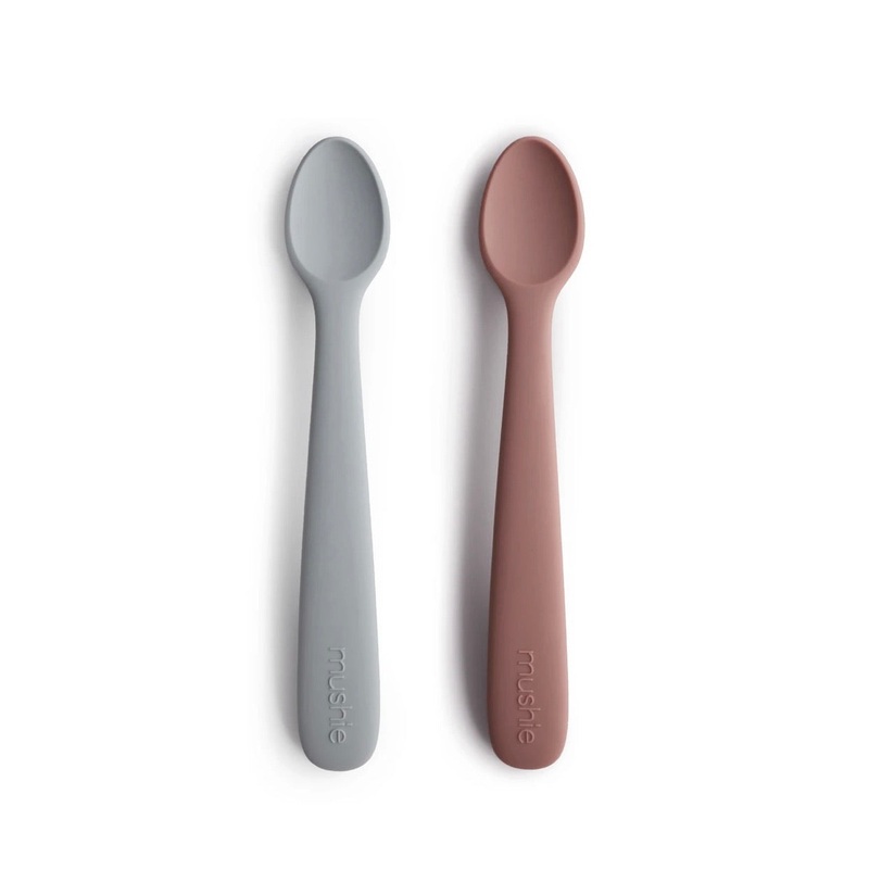 Silicone Baby Feeding Spoon – Stone/Cloudy Mauve