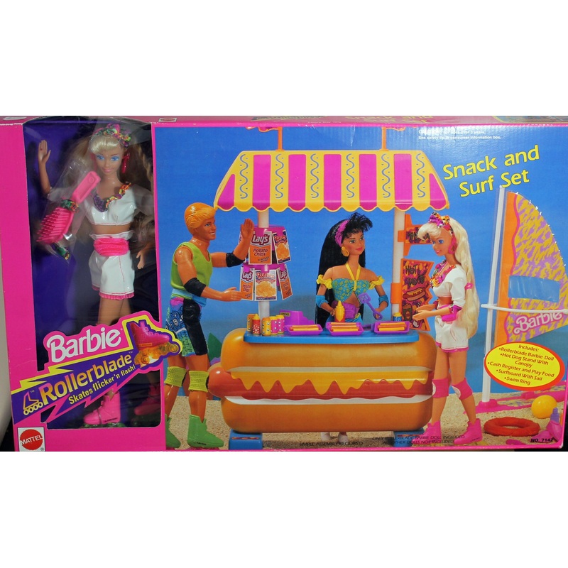1992 Rollerblade Barbie Snack and Surf Set Barbie (7142)