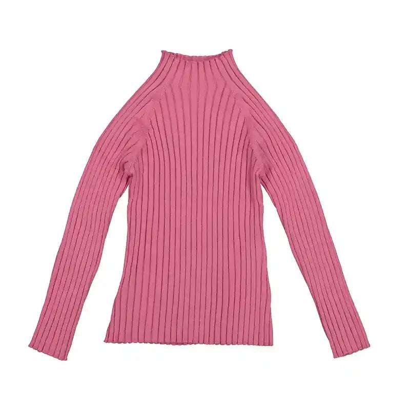 Ribbed Mockneck Sweater Camellia 4062