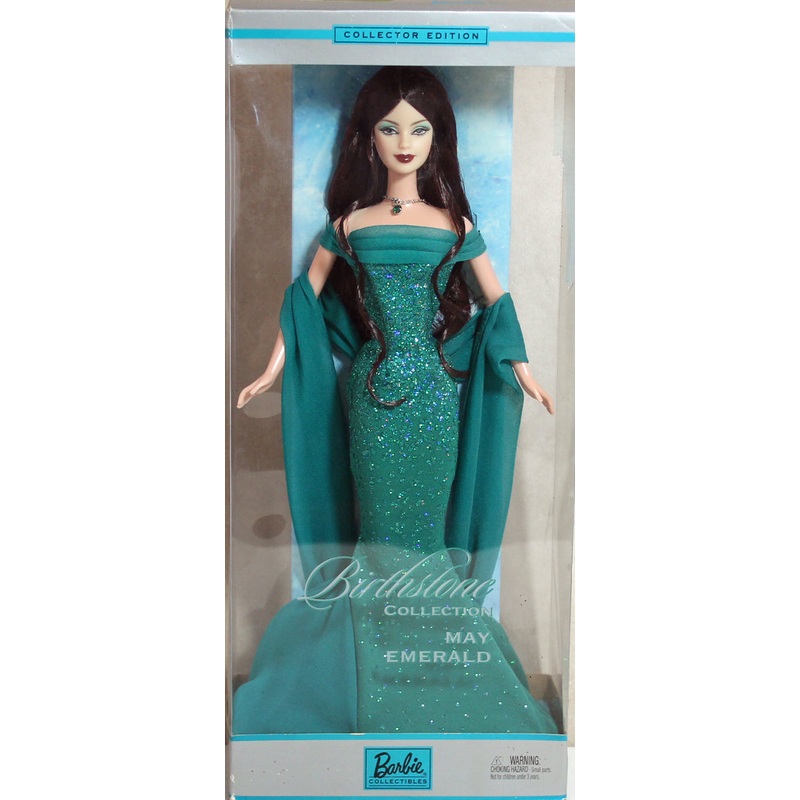 2002 May Emerald Brunette Birthstone Barbie (B3413)