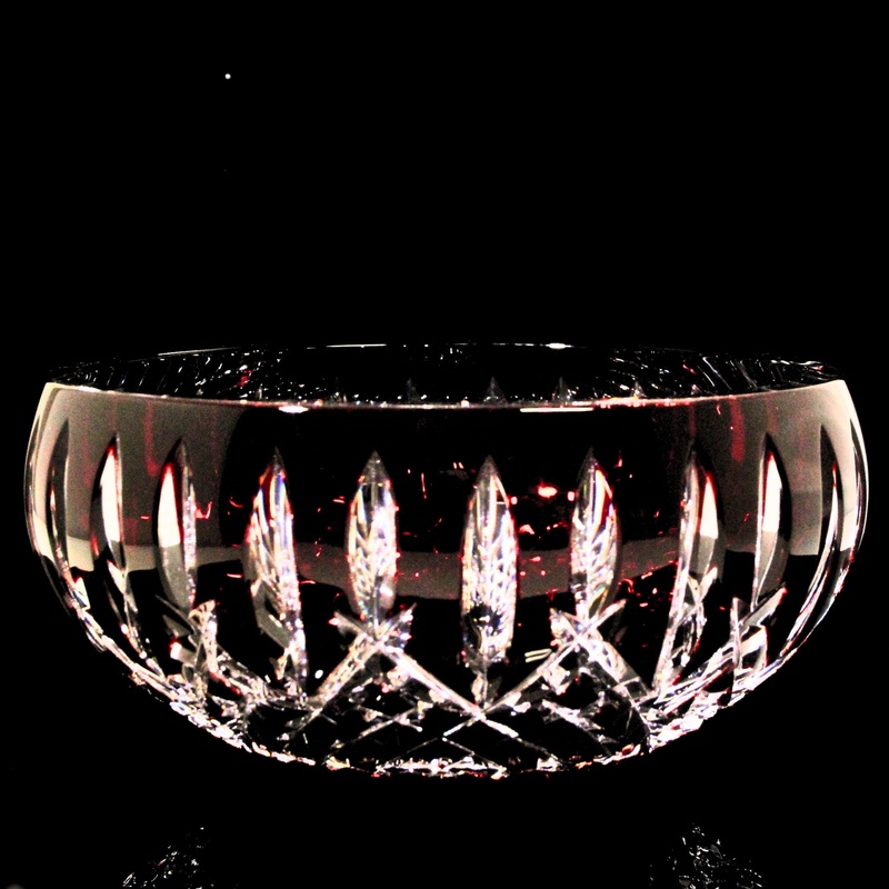 Waterford Crystal: Araglin Prestige Ruby Bowl , 6.75″ | Cased Ruby