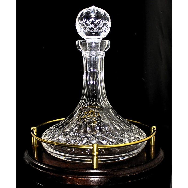 Waterford Crystal: Lismore Decanter with Base, 10″ | With Wooden Base
