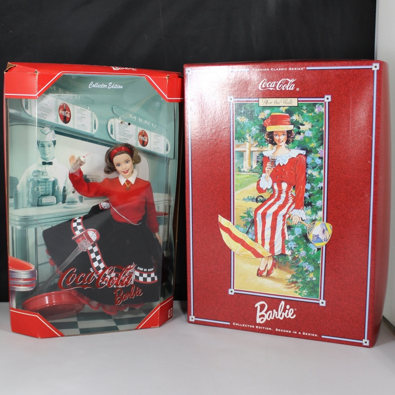 Lot of 2: 1990’s Vintage Coca-Cola Barbie’s
