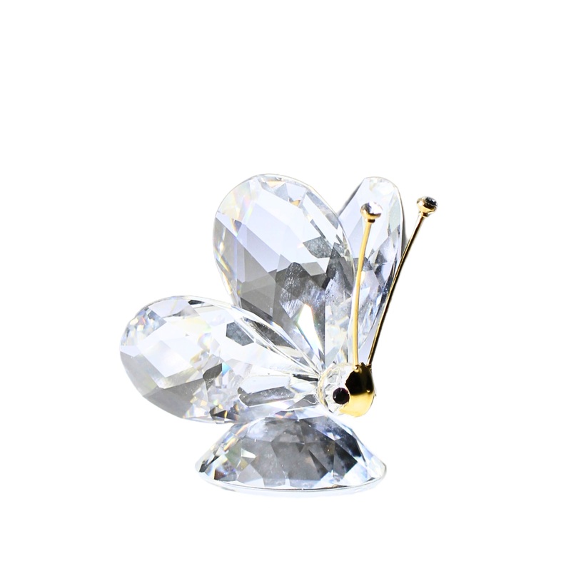 Swarovski Figurine:  Butterfly Mini | Crystal Tips on Gold Antenna