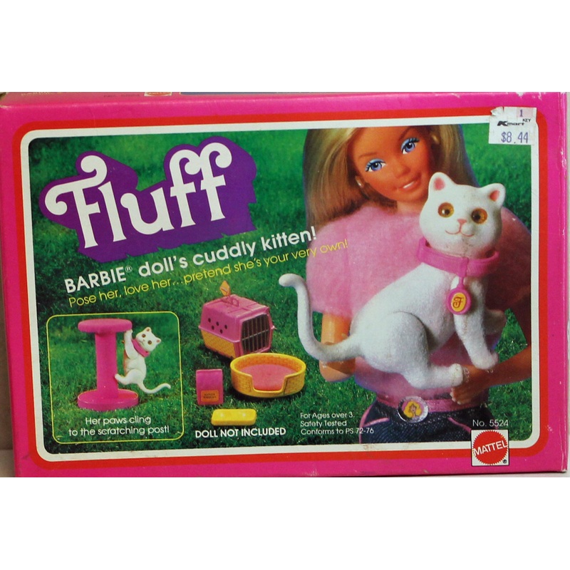1982 Barbie Pet Kitten Fluff Barbie (5524)