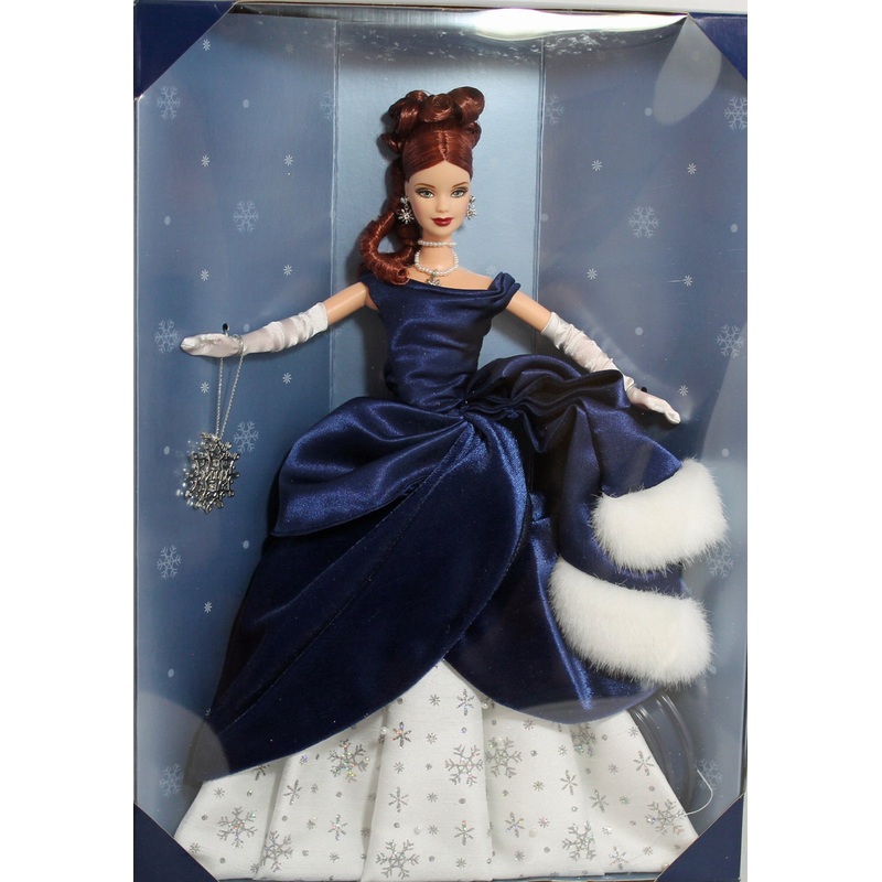 2001 Holiday Treasures Barbie (52682) – Blue Dress