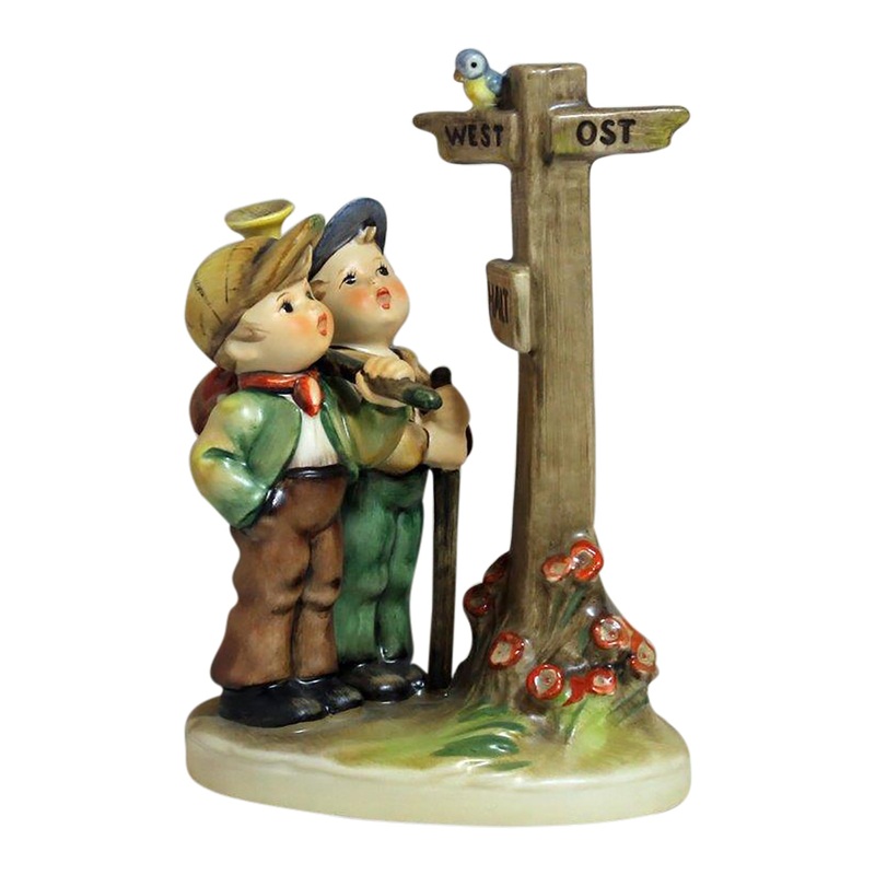 Hummel Figurine: Crossroads (Halt sign up version) – 331