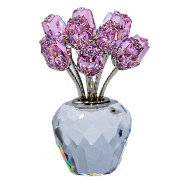 Swarovski Crystal: 628343 A Dozen Pink Roses