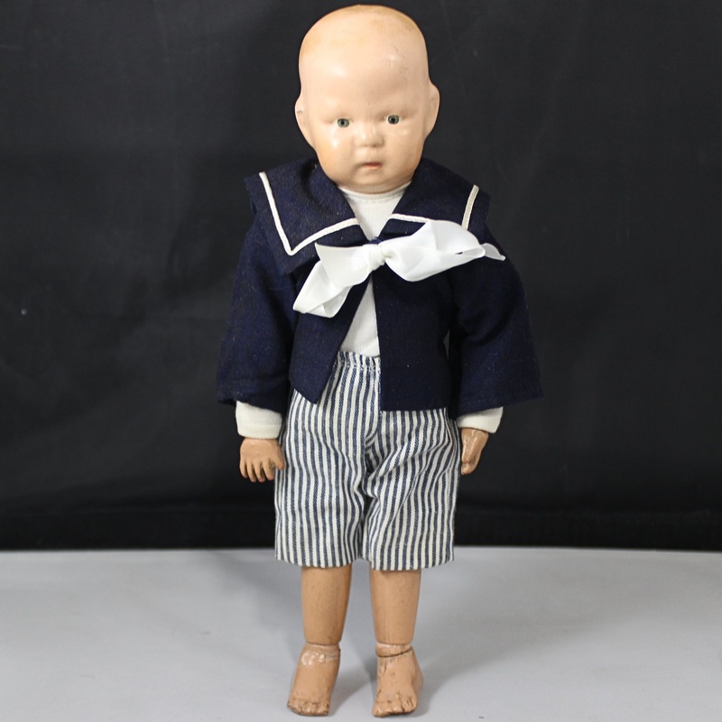Vintage Schoenhut Wood Jointed Sailor Doll | No Box
