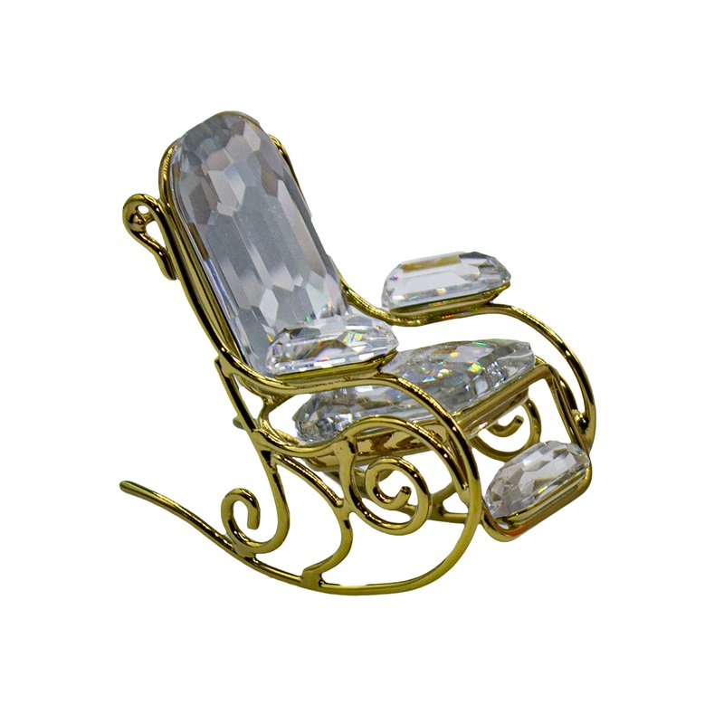 Swarovski Figurine: 243442 Rocking Chair – Gold