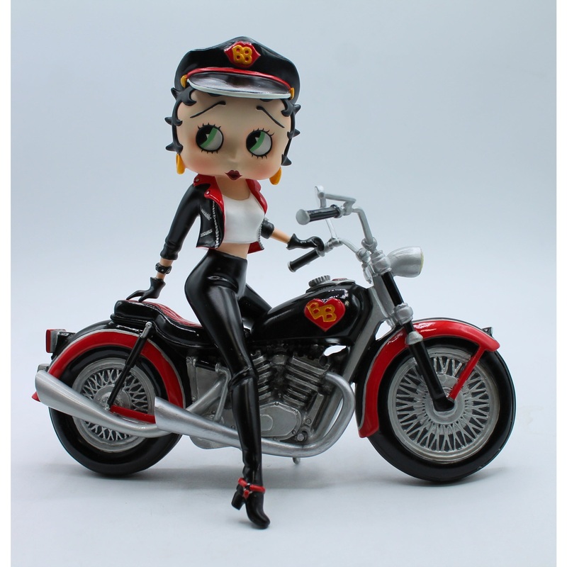 Betty Boop Biker Figurine | Reglued Hat