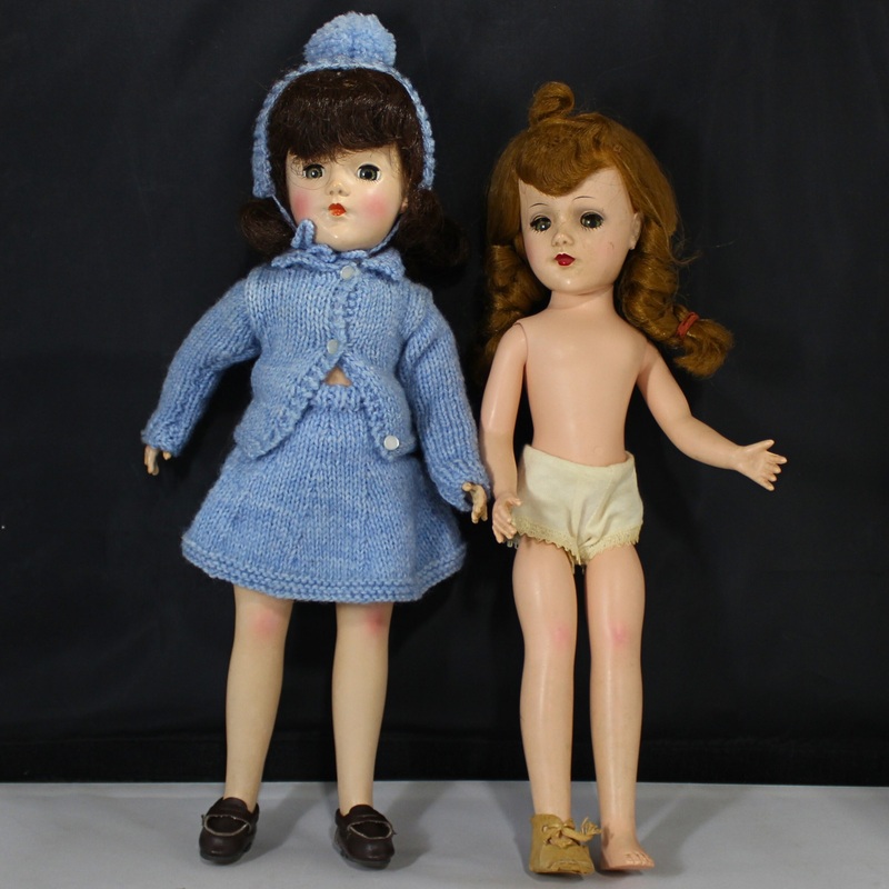 Lot of 2: Unbranded Vintage 1950’s Dolls