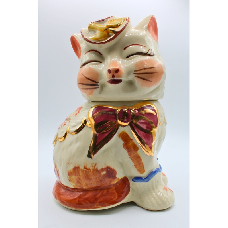 Shawnee Pottery | Puss N Boots Gold Trimmed Cookie Jar