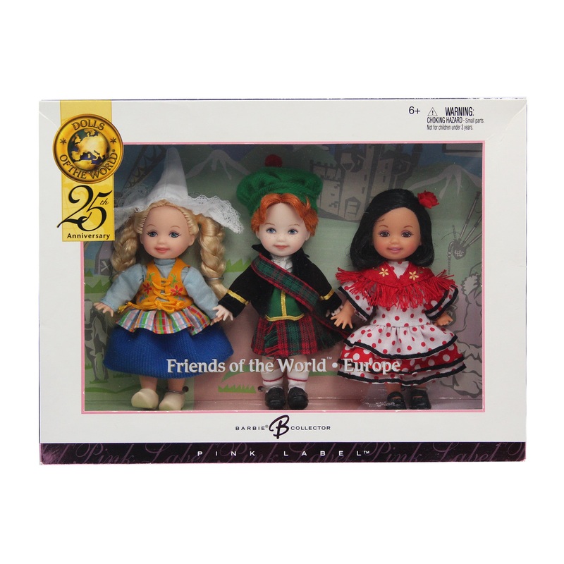 2004 4 piece Friends of the World Kelly and friends Barbie (G8063) – Pink Label
