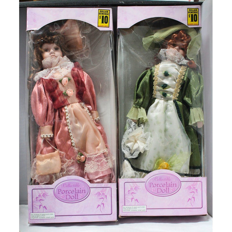 Lot of 2: Collectible Porcelain Dolls