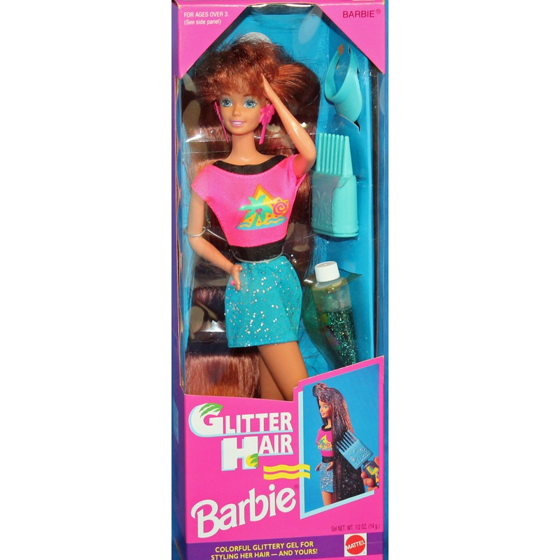 1993 Glitter Hair Redhead Barbie (10968)