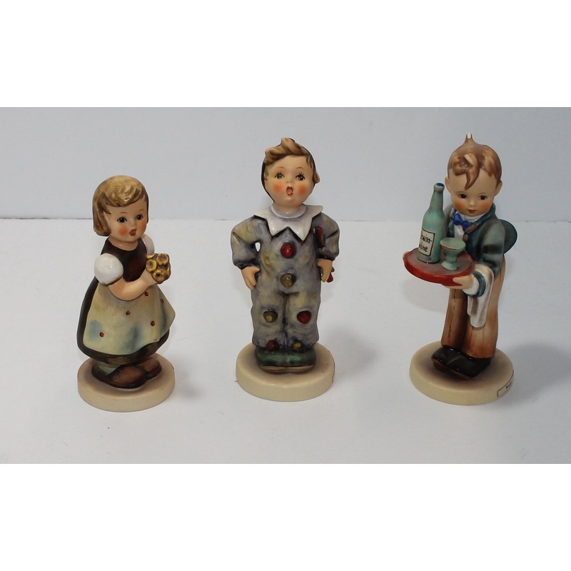 Hummel Figurine Lot For Mother, Carnival, Waiter – Waiter  chip on hair (AP )