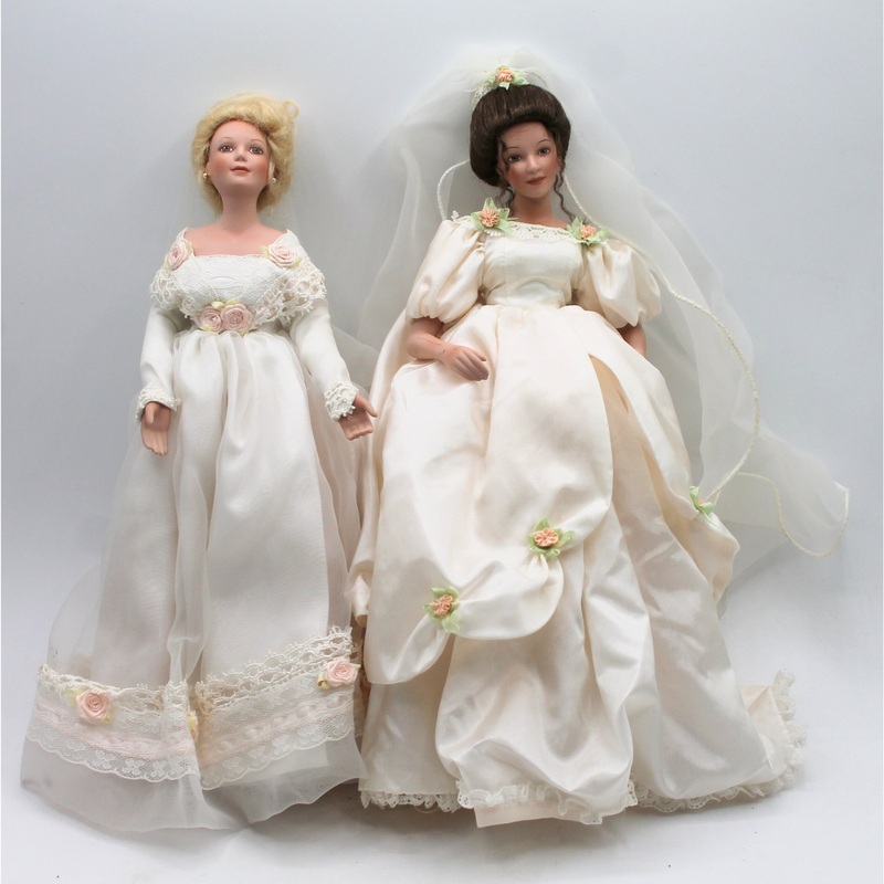 Lot of 2: Ashton-Drake Kinkade’s Garden Bride Dolls | Please Read
