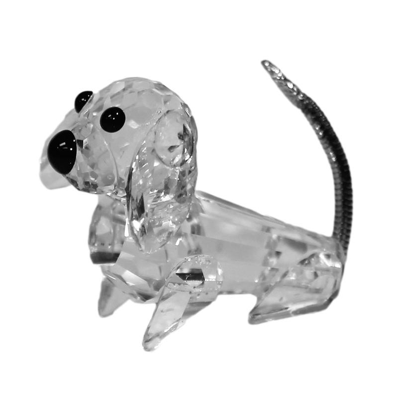 Swarovski Figurine: 7672NR042 Dachshund Dog