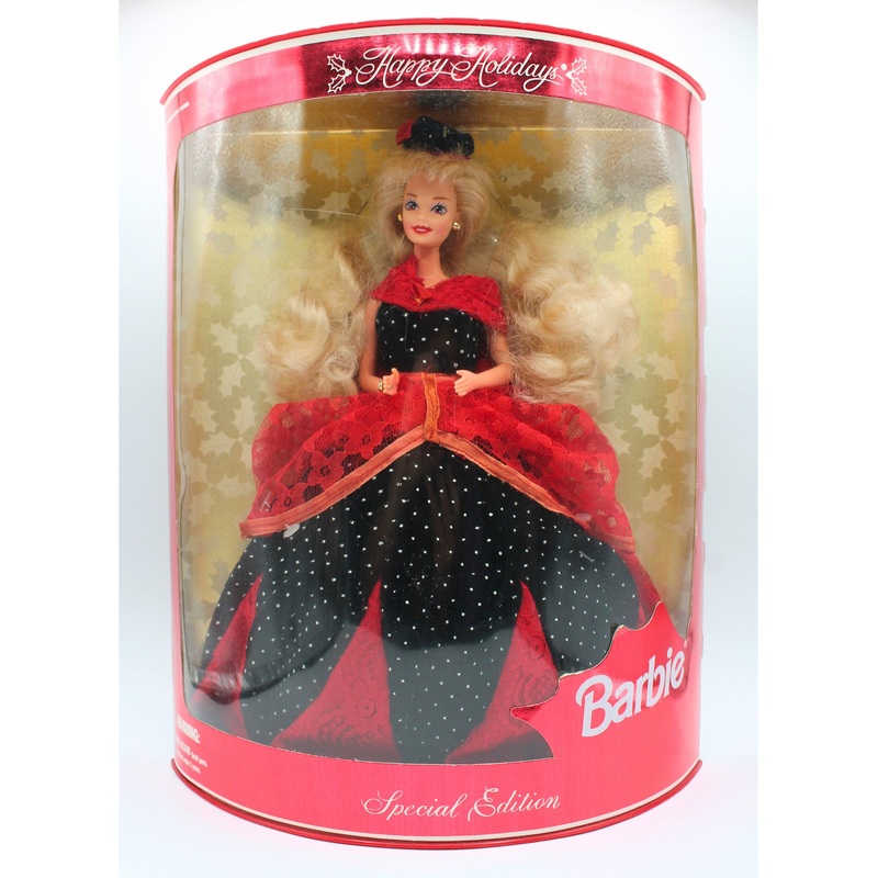 Barbie |1996 Happy Holidays | Black/Red Dress | Non-Mint Box