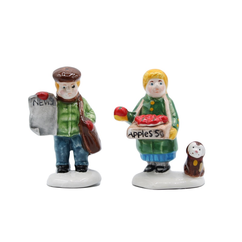 Department 56: 51292 Apple Girl / Newspaper Boy – Set of 2