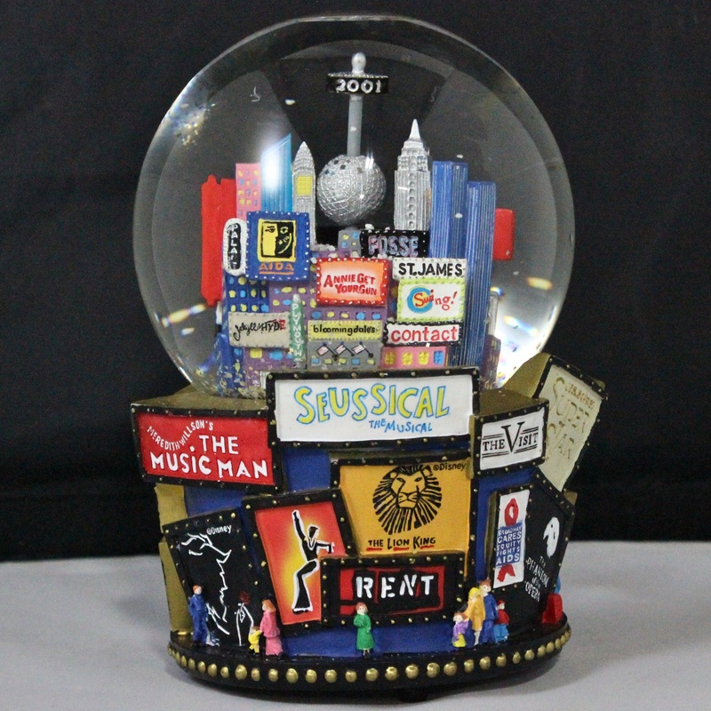 2001 Broadway Cares Snow Globe, Plays “Let it snow”