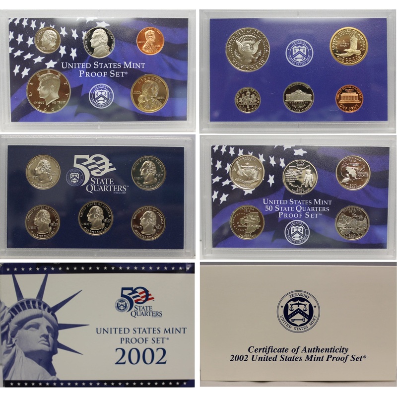 2002 Proof Set CN-Clad (OGP) 10 coins
