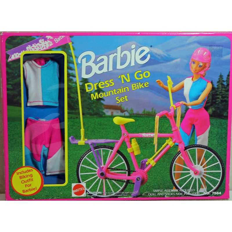 1992 Dress ‘n Go Barbie Mountain Bike Set Barbie (7564)