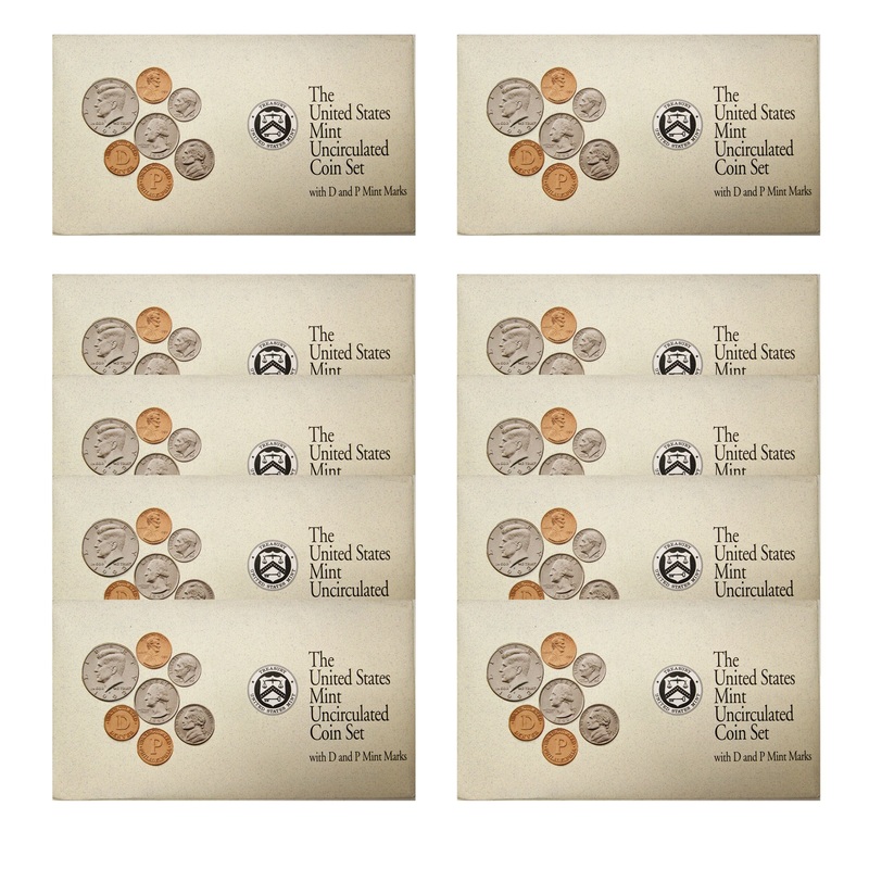1992 PD US Mint set 10 Pack (OGP) 100 coins