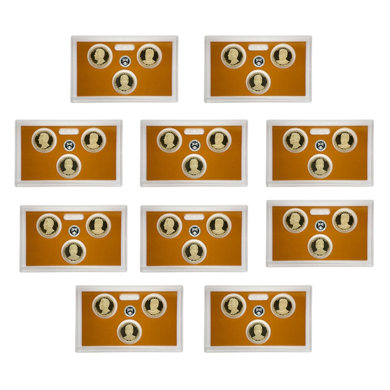 2016 S Presidential Dollar Poof set 10 Pack NO BOX or COA 30 US Coins