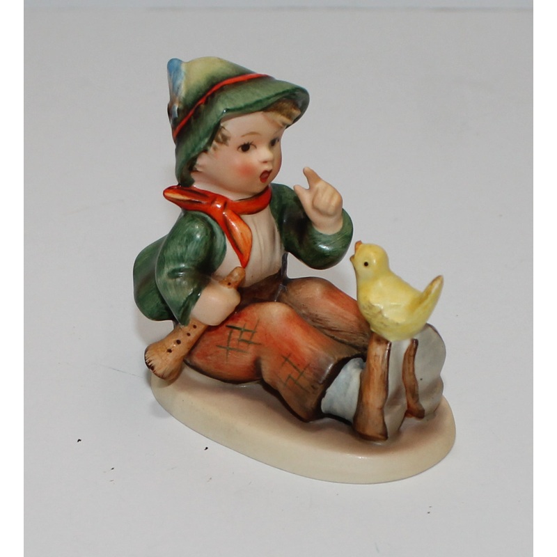 Hummel Figurine Singing Lessons Boy and bird singing TMK 2 (AP 1663 )