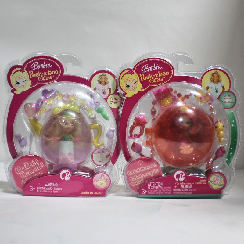 Lot of 2 Barbie Peek-a-Boo Petite Dolls | Melanie & Jasmine Tea Janessa
