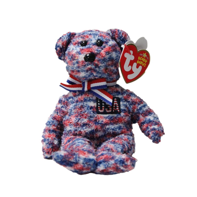 Ty Beanie Baby: USA the Bear – key clip