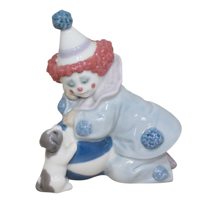 Lladr Figurine: 5278 Pierrot w/ Puppy & Ball