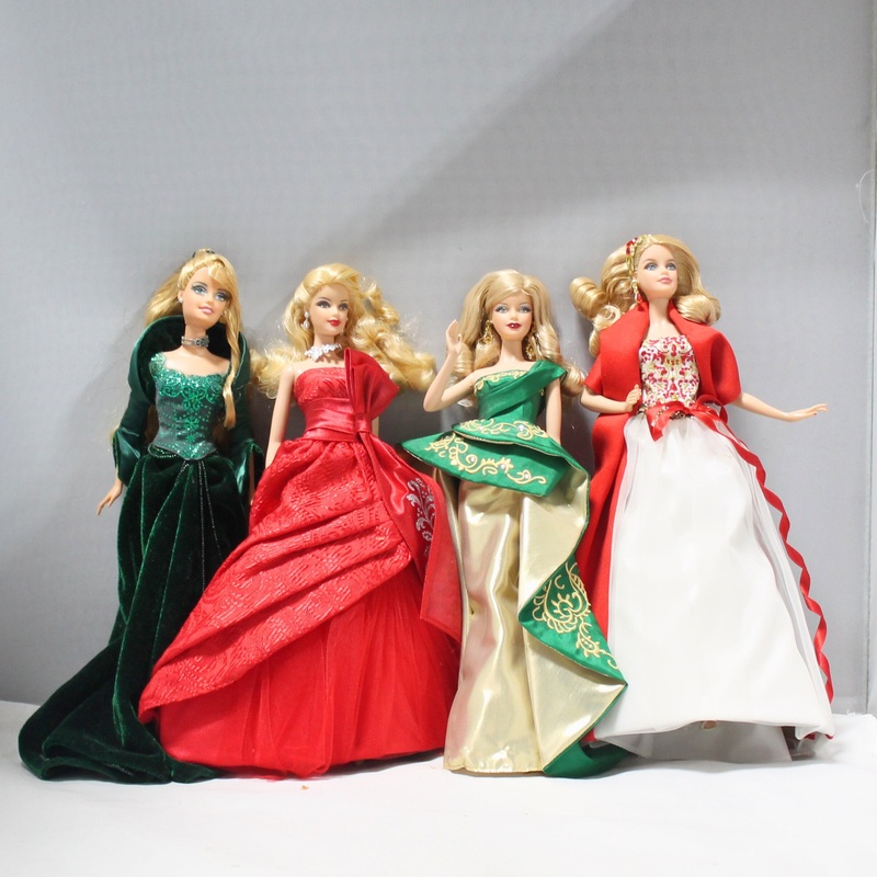 Lot of 4: Holiday Barbies