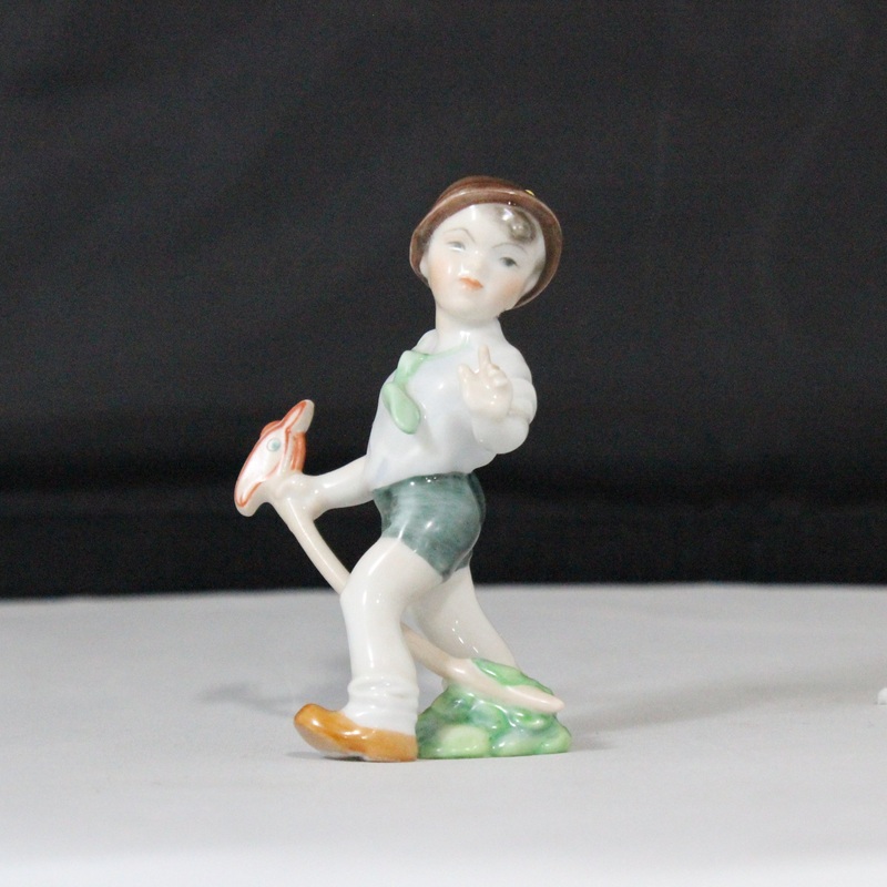 Retired 2017 Herend Hungary “Boy w/ Horse”