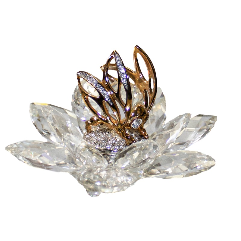 Swarovski Figurine: 7553NR100 In Flight Bee – Gold